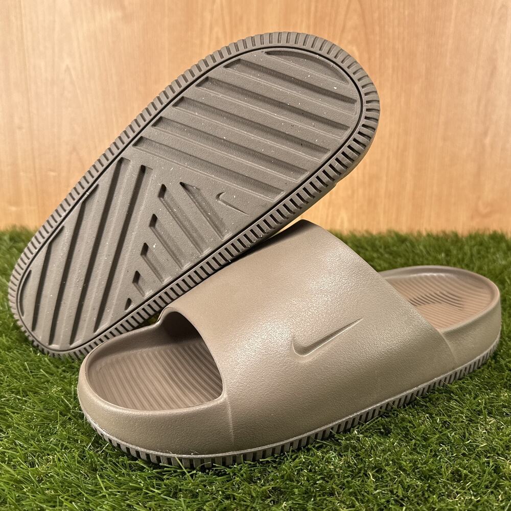 Nike Calm Slide Mink Brown/Mink Brown DX4816-203 Womens Sz 10